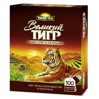 Чай черный Гранд Великий тигр классическая индия 100 пак